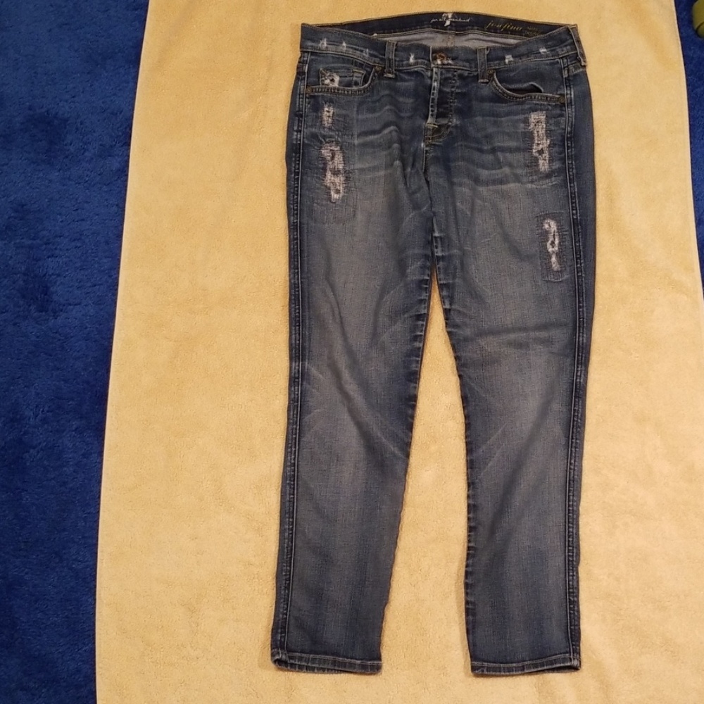 7 For All Mankind Josefina Skinny Boyfriend Jeans - Picture 8 of 8